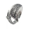 LZD Alloy Cuff Finger Ring Wing Antique Silver Size 10
