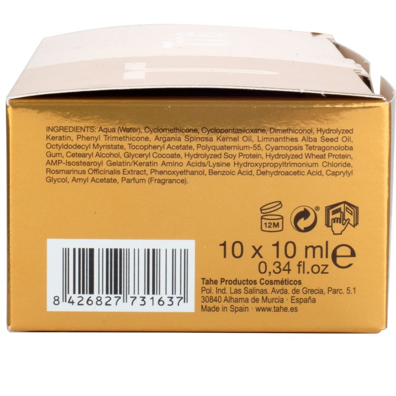 Tahe Botanic Keratin Gold Forms Capillary Treatment 10 Ampoules 100ml