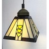 HUIMEIJU Tiffany Square Wall or Pendant Lamp - Geometric Stained