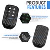 WORCAS Key Fob Case Carbon Fiber Pattern Silicone Cover Compatible