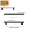 Amerdeco 10 Pack Matte Black Cabinet Pulls 5 Inch(128mm) Hole