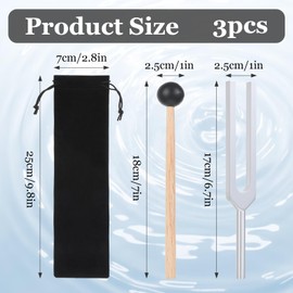 528 Hz Tuning Fork for Healing Set Aluminum Alloy 528 Hz Tuning Fork with Hammer Wipe Storage Bag Tunings Forks for Healing Relaxation DNA Repair Chakra Balance