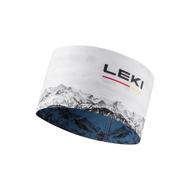 Leki Xc Headband Grey/White - Lightweight Reversible Thermal Headband, Size