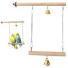 PAVIKE Bird Perch Stunt, Perch Stage, Swing Wood, Claw Sharpener,
