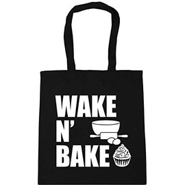 Hippowarehouse Wake N Bake Tote Shopping Gym Beach Bag 42cm x38cm, 10 litres