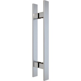 BARNSMITH 36" Barn Door Push Pull Handle,Heavy Duty Grade-304 Stainless Steel Square Commercial Door Handle,Entrance Entry Front Door Handle, Office Handle Pull Set for Wood Door Glass Door