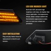 D-Lumina LED Side Marker Lights Assembly Smoked Lens Amber for