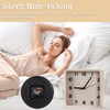 Maxspace Wooden Wall Clock, 8 Inch Non-Ticking Silent Square Wall