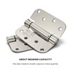 goldenwarm 4 Pack Satin Nickel Spring Door Hinges 4in x