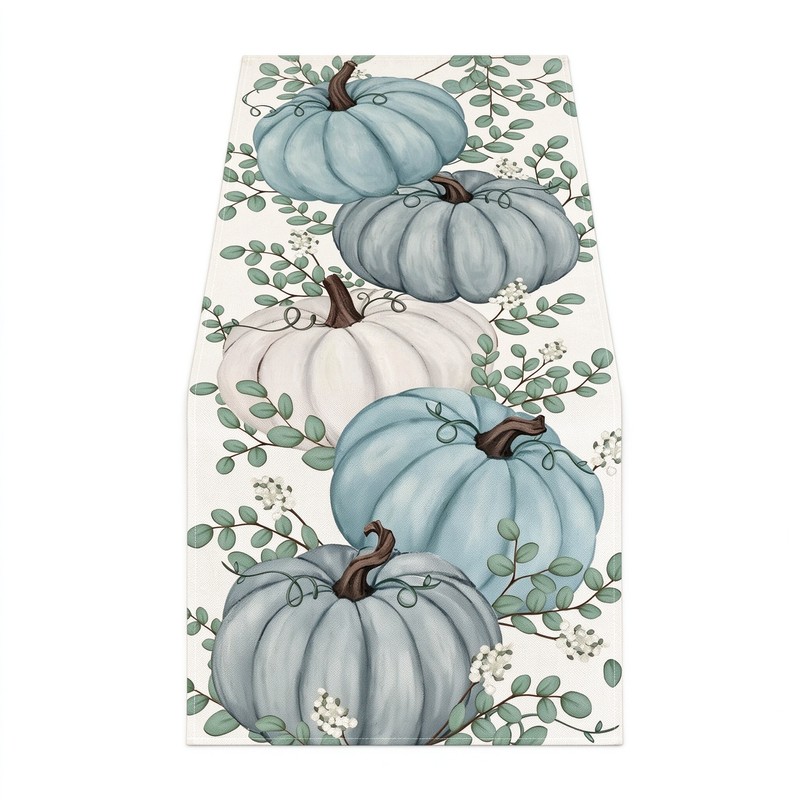 Autumn Harvest Pumpkin Table Runner – Decorative Rectangular Dining Table