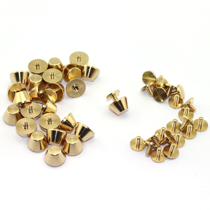 LQ Industrial 25-Pack 1/2" Purse Handbag Feet Nailhead Flat Stud
