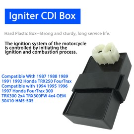 SPNUVR Igniter CDI Box and Ignition Coil Spark Plug Compatible with Honda 1987-1992 TRX250 X/R 1993-2006 TRX300EX TRX300 2x4 Sportrax 300 OEM 30410-HM3-003 30410-HC4-770