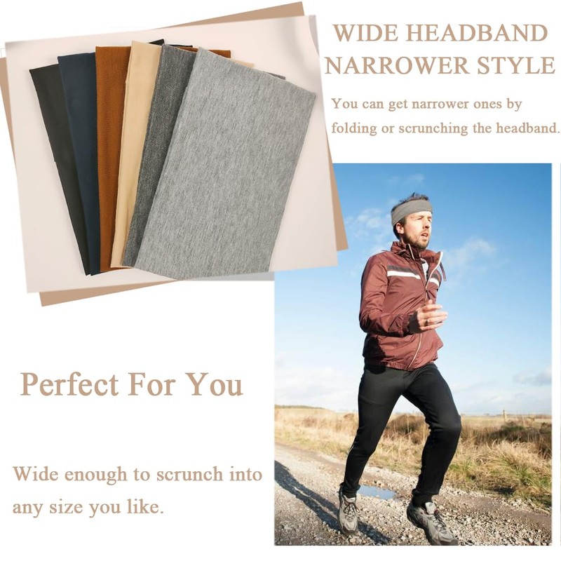 YONUF Wide Headbands For Women Stretchy Headband Workout Head Bands