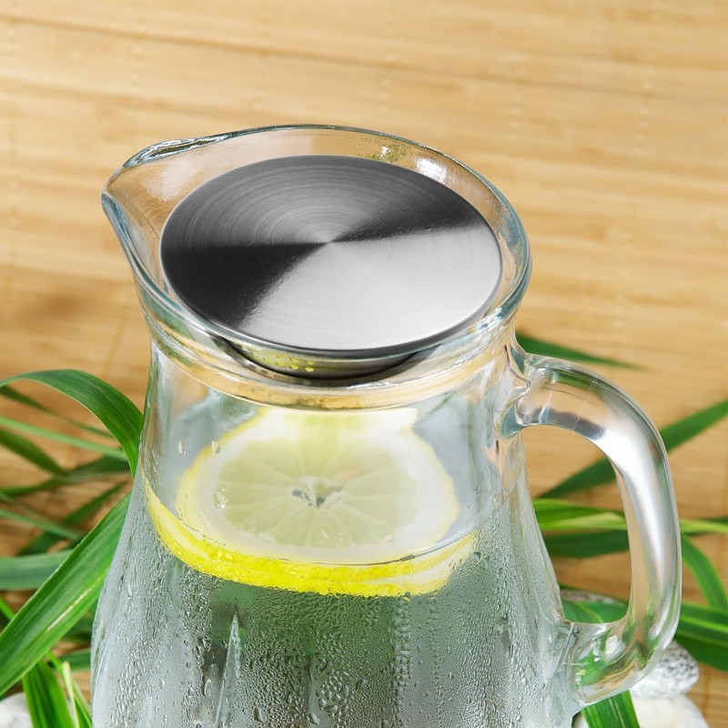 DOITOOL Water Pitcher Lid Stainless Steel Stoppers Covers Glass Pitcher