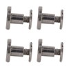 100 Sets Metal Chicago Binding Screws Electroplated Brass Arc Surface