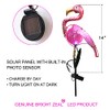 Bright Zeal 14" Big Metal Outdoor Solar Lights Waterproof Flamingo