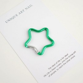 Star carabiner, hiking hook, steel biner, round O type small blue 50ea