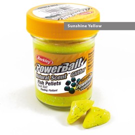 Berkley Powerbait Natural Scent Glitter Troutbait Fish Pellet Sunshine Yellow