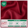 Biscaynebay Textured Fabric Christmas Square Tablecloths 54x54 Inches, Red Water