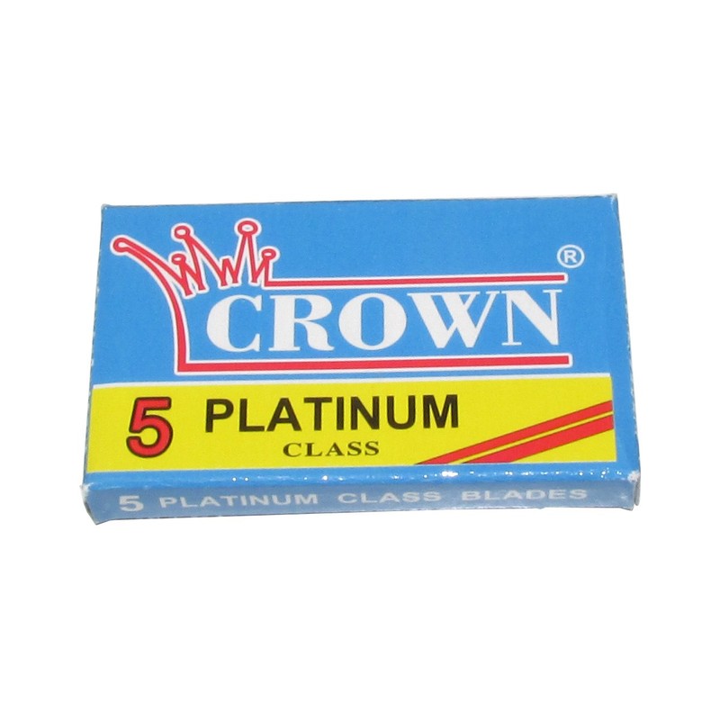 Crown Platinum Double Edge Safety Razor Blades, 100 blades (20x5)