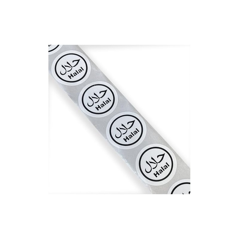 25mm Halal Food Label Circle Dietary Label Halal Identification Labels