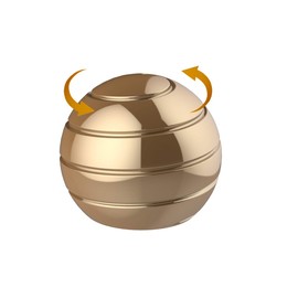Apqdw Kinetic Spinner Desk Toy, 1.54'' Stress Relief Desk Toys Ball, Anti Anxiety Desk Gadgets Sensory Toys for Adults Women Men, Birthday Christmas Day Gift (39MM, Gold)