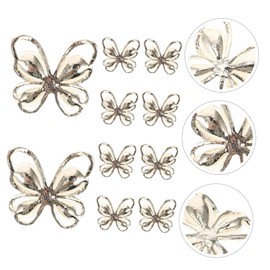 BIUDECO Butterflies Nail Charms 10pcs Hollow Butterflies Nail Art Patches for DIY Manicure