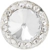Belagio Enterprises 1-Inch Tufting Rhinestone Button 1 Piece, Silver/Crystal