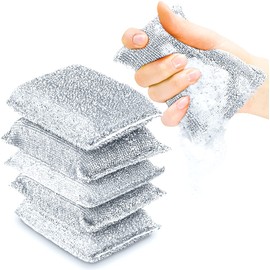 SPONGENATOR Kitchen Scrubbing Sponges - Heavy Duty Non-Scratch Scrubbing Cleaner Sponges in 1 Color - Multi-Surface Non-Metal Dish Scouring Scrubbers for Fast Cleaning. (6 Pack)