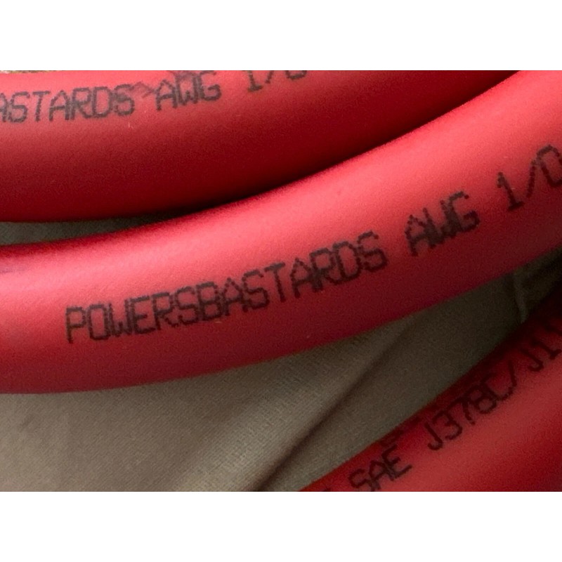 POWERBASTARDS HIGH OUTPUT ALTERNATOR 1/0AWG 350A BIG ZERO WIRE KIT!