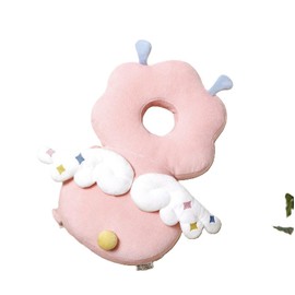 Cutties and Giggles Baby Head Protector,Baby Head Protector Backpack,Baby Backpack Head Protection Pillow for Walking (Cute angel Pink Velvet)