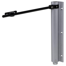 Gedotec Door Closer Inner Door Rod Door Closer with Spring Stainless Steel Door Spring Adjustable Door Weight up to 40 kg Pack of 1 Metal Automatic Spring Closer Silver Includes Mounting Material