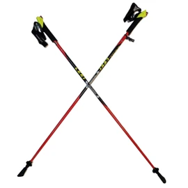 LEKI Nordic Walking Pacer HM Carbon Trekking Poles Red 120cm