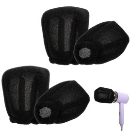 JIYIN 4Pcs Hair Dryer Sock Diffuser Cover, Sponge Hair Dryer Diffuser Cover, Universal Hair Dryer Attachment Portable Soft Curly Hair Diffuser Cap for Home Travel Hotel(4PCS)