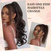 JWLFLOWXISS Ponytail Extension, 24 Inch Long Curly Wavy Pony Tails