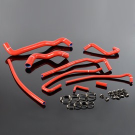 G-PLUS Silicone Radiator Coolant Hose Compatible with 1991-1996 Chevy Corvette 5.7L LT1 V8 Red