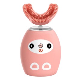 Magik US 1-2 Pack Kids U-Shaped Electric Toothbrush 360° Automatic Teeth Cleaner USB (Pink 1 Pack)