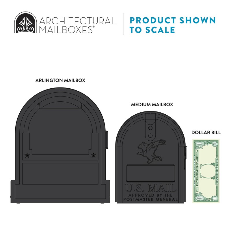 ARCHITECTURAL MAILBOXES Gibraltar Mailboxes Arlington Large Capacity Galvanized Steel Textured