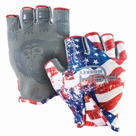 Fish Monkey Gloves Stubby Guide Gloves, XX-Large, Green Water Camo