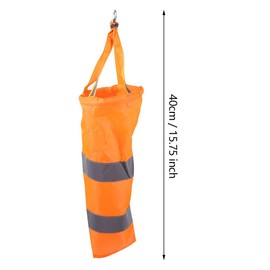 Eddwiin Windsock - 40cm Nylon Airport Windsock R-ip-stop Outdoor Wind Measurement Sock Bag with Reflective Belt