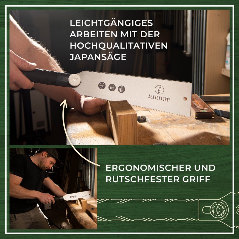 ZENVENTURE® Japanese Saw - Ryoba Wood Saw for Precise Cuts