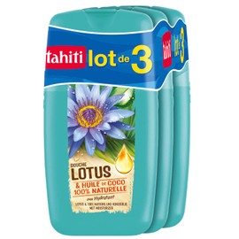 TAHITI - Tahiti Lotus & Coconut Oil Shower Gel - Natural Ingredients Based Formula - 3 x 250ml