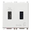 VIMAR 14295.AC USB Power Supply 5V 3A for Electronic Devices,
