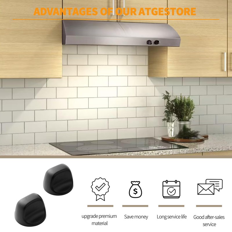 2 Pcs Upgraded S99360232 Range Hood Knob Replacement for Broan