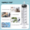 6PCS 60ML Plastic Sterile Syringe with Cap and Tubes 2*50cm