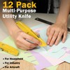 Lasnten 12 Pcs Box Cutter Bulk Retractable Utility Knife Heavy