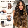 DOULIKE Clip In Hair Extensions 22 Inch Wavy 4PCs Heat