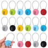 16 Pack Combination Lock, 3 Digit Outdoor Waterproof Code Padlock