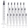 24 Pack of 1ml Plastic Syringes with Caps - Sterile,