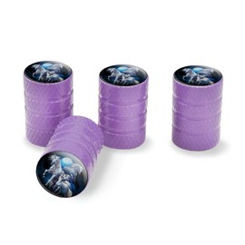 Unicorns Moon Valve Stem Caps for Tire Rim Wheel Aluminum - Purple